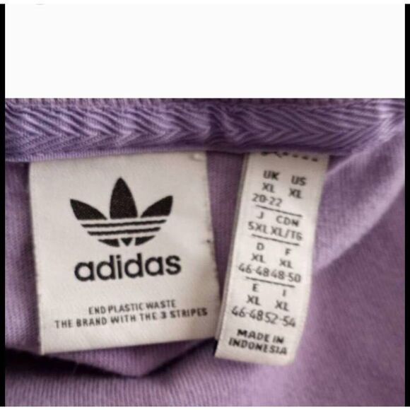 ADIDAS ORIGINALS TREFOIL CROPPED T-SHIRT PURPLE SZ.XL EUC. - Picture 7 of 8